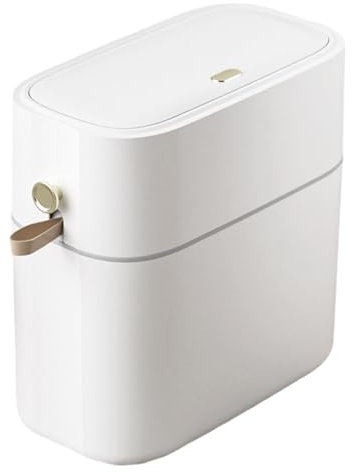 Poubelle Mural Fine - Corbeille à Déchets 8L avec Couvercle Amorti | Parfaite pour Petits Espaces (SDB, WC, Cuisine) | Installation Facile - Matière Résistante pour Maison, Bureau et Extérieur | Desig