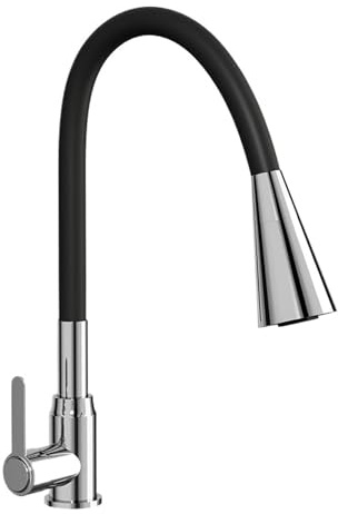 Wasserhahn Küche, Küchenarmatur mit flexiblem Schlauch, um 360 Grad drehbarer Wasserhahn aus Silikon for heißes und kaltes Wasser, Badezimmerarmaturen for Heimwerker