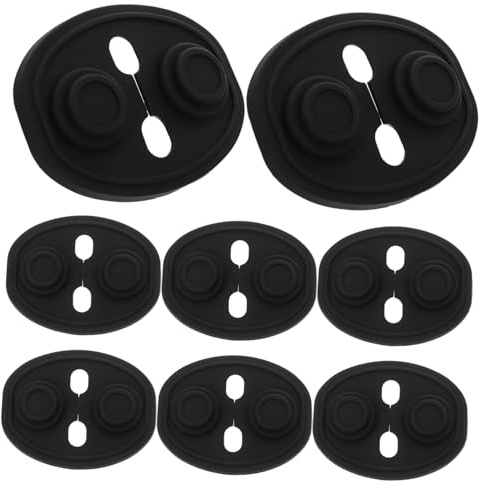 HOLIDYOYO 8 Pièces Protection Serrure de Porte Auto Silicone Noir Absorption des Chocs et Sonore Housse Adhésive Étanche pour Verrouillage et Protection Poussière de
