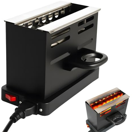 GOMETY Elektrischer Kohleanzünder 800W, Holzkohle Elektrischer Kohlegrill Anzünder mit Dreiseitiges-Hitzesystem Kohleofen Brenner Kohlegrill Zubehör Elektro Holzkohl-Anzünder für Outdoor Herd Grill