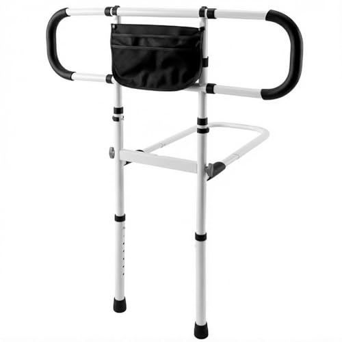 chufa Bed Rail for Elderly Adults – Adjustable Bed Assist Rail with Non-Slip Handle, Safety Bed Rails for Seniors, Storage Pocket & Fixing Strap, Fits Twin/Full/Queen/King