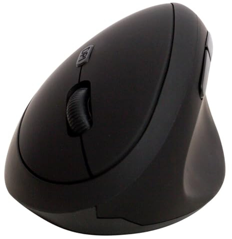 Q-Connect Souris Ergonomique sans Fil Verticale 2.4GHz/6 Boutons/Comprend 2 Piles AAA/pour droitiers/Noire/Souris Gamer/pour Droitier, PC, Ordinateur, Portable, Mac