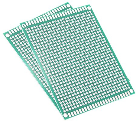 sourcing map 2 Stück Doppelseitige Leiterplatten Universal Gedruckte Schaltung Platte 7x9cm für DIY Löten Elektronische Projekte Praxis Testschaltung