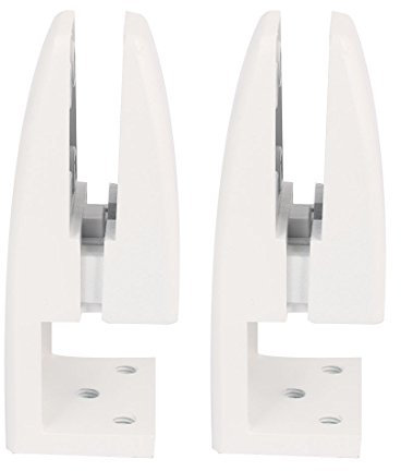 Aexit 2Stk Zwingen, Klemmen & Spanner 5mm-20mm Dicke verstellbare Glas Halterung Unterstützung Clip Winkelspanner Klammer weiß