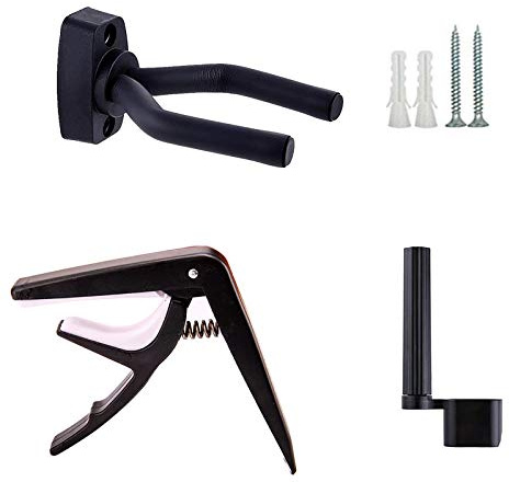 3-teiliges Ukulele-Saiten-Zubehör-Set inkl. Nylon-Ukulelen-Stimmgerät, Kurbel, Haken
