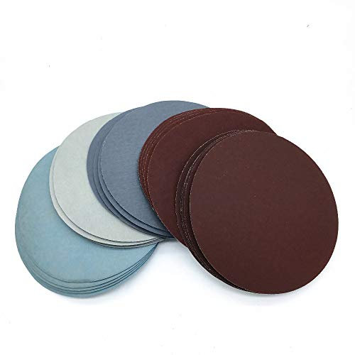 30ps 125mm/5 ''pouces grain 1000/1500/2000/3000/5000/7000 disques de ponçage crochet boucle papier abrasif rond papier abrasif disque feuille de sable, comme indiqué