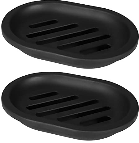 Topsky Soap Dish for Shower, 2pcs Soap Dishes Soap Savers for Bar Soap, Soap Bar Holder Shower with Drip Tray, Plastic Soap Holders with Drain for Kitchen Sink, Easy to Clean, Keeps The Soap Dry