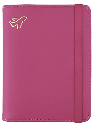 WALNEW RFID-blockierende Reisepasshülle, hot pink, Einheitsgröße, Modern