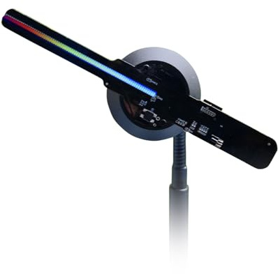 Missyou 3D Hologramme Fan 16CM MS16D1 LED Haute Luminosité WiFi Bluetooth Télécommande 700 Vidéos Affichage 3D Portable pour Expositions Bureaux Magasins Cadeaux