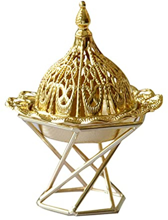 Goldenes Räuchergefäß aus Metall, Arabische Dekorative Räuchertabletts, Exquisite Vintage-Dekoration Für Zuhause Oder Schlafzimmer, Für Zuhause Oder Schlafzimmer