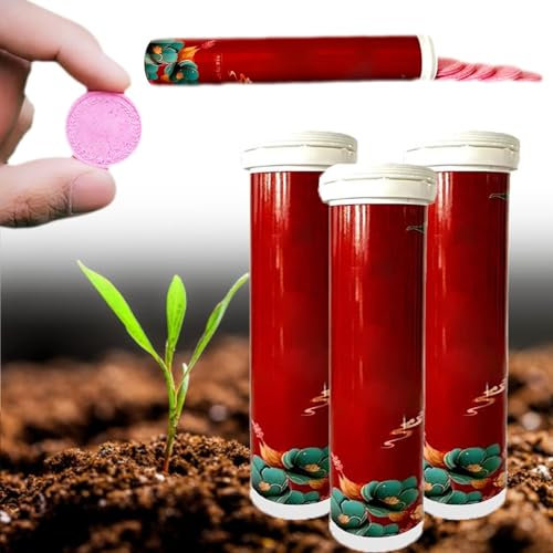 Gienslru Home Gardening Universal Slow-Release Tablet Organic Fertilizer, Concentrated All-Purpose Fertilizer Ease Plant Food, Bone Meal for Gardening, Concentrated All-Purpose Fertilizer (3pcs)