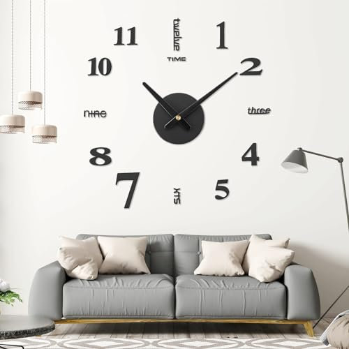Gvolatee Wanduhr, Modern Groß Küchenuhr Stille Küchenuhren, Kleine Badezimmer Lautlose Schwarz Wanduhren Geräuschlose Wandduhr, Büro Uhr Ohne Tickgeräusche Wand Wall Clock Lautlos Uhren