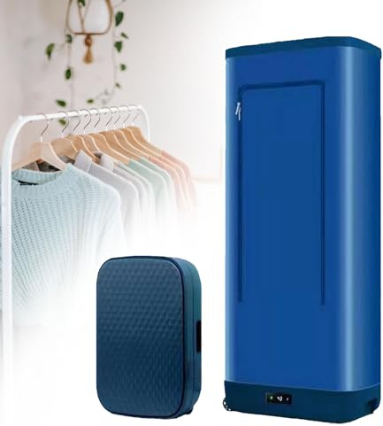 Sèche-linge portable, mini séchoir à linge domestique, conception de boîte de rangement, facile à transporter, minuterie de 30 à 180 minutes, circulation d'air chaud à 360 ° - Séchoir à linge de