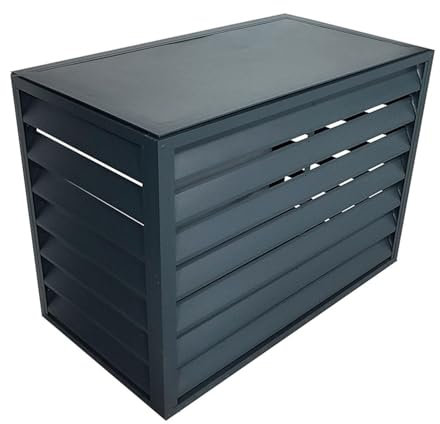 Copertura Per Condizionatore, Copertura Per Pompa Di Calore In Alluminio, Griglia Condizionatori Recinzione For Condizionatore, Coperture Per Climatizzatori Centrali Unità Esterne (Color : Gray, Siz