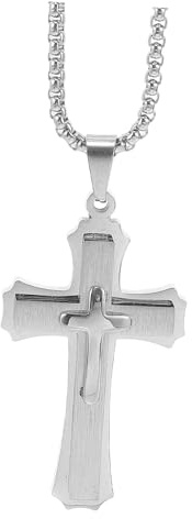 BELLIFFY Metall Kreuz Auto Anhänger Rückspiegel Hängedekoration für Auto Innenraum mit Einfachem Aufhängeband Vielseitig für Zuhause Büro und Fahrzeug