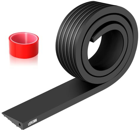 LIEKUMM 1 cm Rise Threshold Ramp, 800 kg Load Capacity PVC Portable Ramps for Wheelchairs, Indoor & Outdoor Curb Ramp, Ramps for Mobility Scooter, Electric Wheelchair, Garage, Step, Motorbike, Black