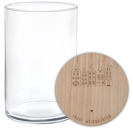 lyllevenn Personalisierte Vorratsgläser mit Deckel - Geschenk Vorratsglas mit Gravur, individuelle Geschenkidee für Weihnachten, mit Wunschgravur (880ml)