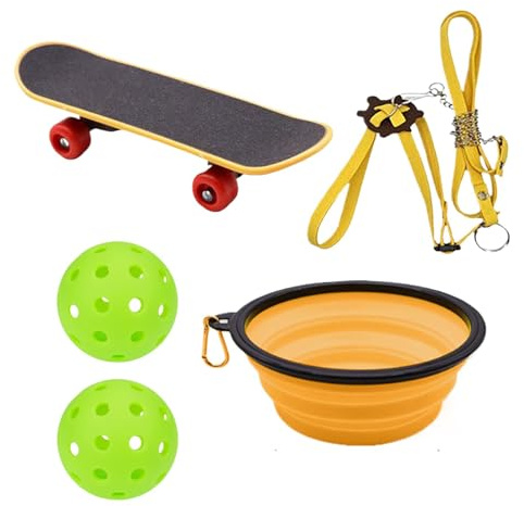 Sköldpaddsberikningsleksak, sköldpadds-/träningskateboard-leksaksset | Turtle Toys träningssatboard | foderbollar sköldpadda leksaker, husdjursleksak sköldpadda skateboard-leksaksset