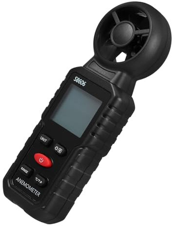 YARNOW Tragbarer Windgeschwindigkeitsmesser – Kunststoff-anemometer Für Genaue Windmessung