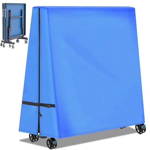 OUTTDID Tischtennis Schutzhülle, wasserdichte Tischtennisplatte 600D Oxford Polyester Abdeckung für Tischtennisplatte, Tischtennisabdeckung für Outdoor und Indoor