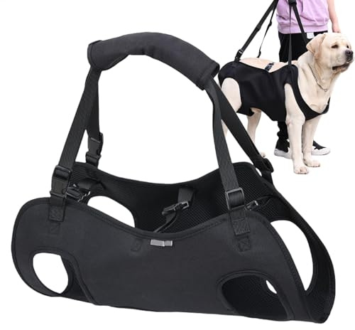 Dog Lift Harness For Stairs, Full Body Support & Recovery Sling, Pet Harness Carrier, Dog Support Sling, Puppy Rehabilitation Lift Vest Adjustable Strap, Thicken Handle For Joint Injuries