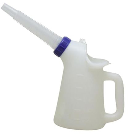 LeeQinersw Jarra de aceite de dispensador de aceite automotriz con una olla a prueba de polvo de tapa con boquilla flexible para un contenedor de aceite de, 1l