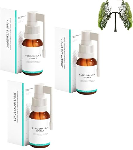 Medivita Lungenklar Spray, Medivita Lungenspray, Herbal Lung Cleansing Sprays, 30ml Professional Lungenreinigungsspray, Natürliche, Kraftvolle Lungenunterstützung (3PCS)