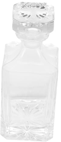 GLEAVI Decantador De Whisky De Vidrio Mate 850 Ml, Envase Vacío Sin Plomo, Base Antideslizante, Para Uso Hogar y Bar, Botella Decorativa De Licor Elegante