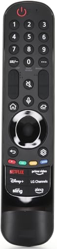 Dan's Originals OEM MR24GA Télécommande vocale Magic TV avec mouvement, voix, Netflix, Prime Video, Disney+, chaînes LG, Sling, Alexa – AKB76045002 pour tous les téléviseurs LG – Dernier modèle 2025