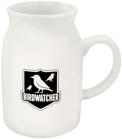 Azeeda 300ml 'Bird Watcher Emblem' Ceramic Milk Jug (MJ00019909)