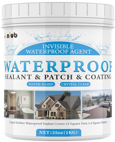 NIUB Sellador Impermeable Transparente, Impermeabilizante Transparente, Sellador Invisible Impermeable, Pintura Impermeabilizante Transparente 1KG