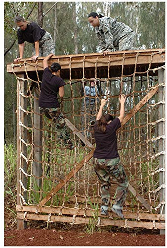 SSCYHT Hanfseilnetz, Kletternetz Robustes Trainingsnetz Spielplatz Kletterschaukel im Freien, Hochleistungs-Großnetz, für Kinder, Kinder, Erwachsene,1 * 1M(3 * 3ft)