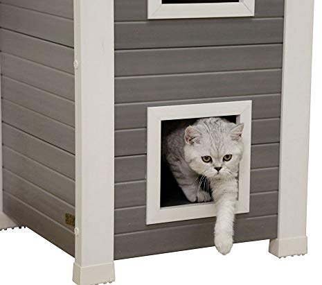 Kerbl Pet 81613 ECO-Katzenhaus Emila 49x55x82 cm, 14.5 kg