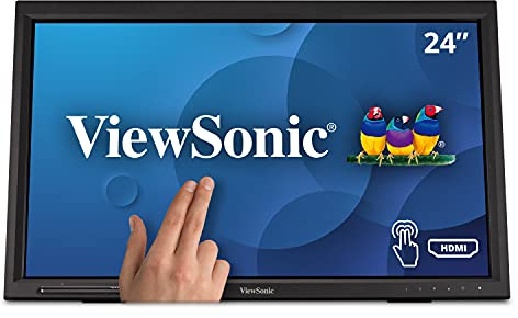 ViewSonic TD2423D 24 Inch 1080p 10-Point Multi IR Touch Screen with Eye Care HDMI, VGA, USB Hub and DisplayPort (Renewed)