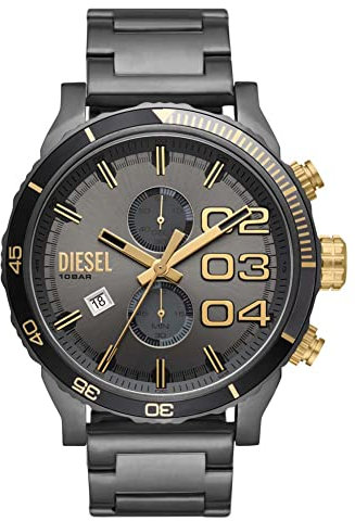 DIESEL Cronografo maschile, in quarzo, con bracciale doppio down 2.0 Chrono dz4614