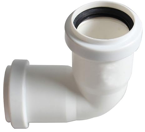 Tubo di scarico a compressione 90 gradi, compressione di scarico 40 mm, curva a 90 gradi, per lavandino, scarico, gomito, lavandino, montaggio trappola del bagno