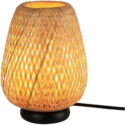 Lampada da tavolo in vimini CARL - E27