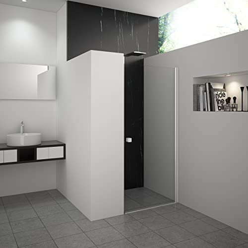 Marwell duschdörr YORK II 80 x 190 cm duschkabin lämplig för hörn- och nischbyggnad, duschavskiljare med högkvalitativ aluminiumprofil i krom dusch av glassäkerhetsglas