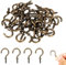 KALIONE 40 Packs Screw Hooks, 5/8 Inch Cup Hooks Screw-in, Small Screw-in Hooks for Wall Hanging, Heavy Duty Metal Cup Hooks for Outdoor Indoor Decorations, Bronze