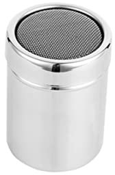 VINTORKY Stainless Steel Seasoning Shaker and Pepper Shaker with Magnetic Mesh Screen Small Size for Sugar Cocoa and Flour Kitchen Spice Dispenser for Baking and Cooking