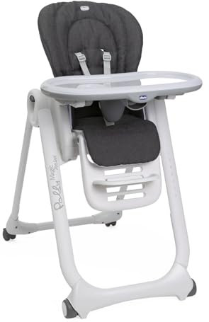 Chicco Polly Magic Relax Seggiolone Pappa per 0 Mesi - 3 Anni (15 kg), Regolabile con 4 Ruote, Reclinabile a Sdraietta, Chiusura Compatta, Barra Gioco e Cuscino Riduttore
