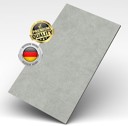 AS Country Stone Wandpaneele in Marmoroptik - 60x120 cm | PVC Wandverkleidung mit echtem Quarz und Steinmehl für Küche, Bad & mehr | Küchenrückwand Platte Wandpaneel | Concrete Light