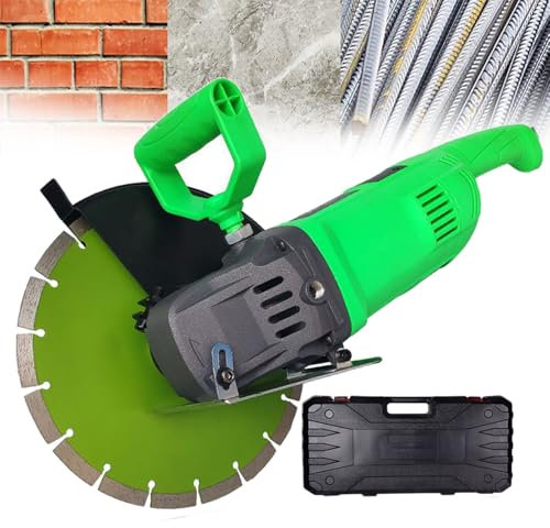 星姿 Machine à rainurer électrique 5200 W, avec machine à rainurer à démarrage doux, avec 1/2/3/4 dents de scie de 350 mm, profondeur de rainurage de 50 à 125 mm, largeur réglable, 4300 tr/min, poignée