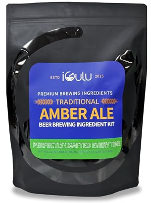 iGulu Traditional Amber Ale Bierbrau-Set, Premium Brau-Zutaten Kit mit RFID-Karte