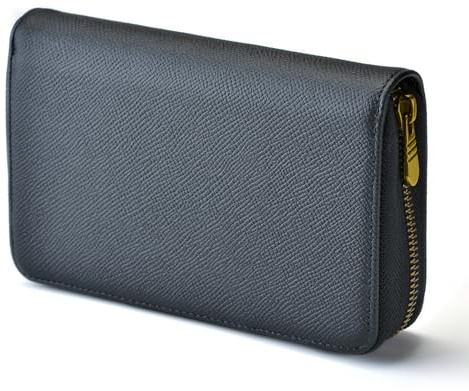 Asvine Custodia per penna stilografica, in vera pelle, con 10 scomparti divisi, colore nero, porta penne roller, organizer con cerniera
