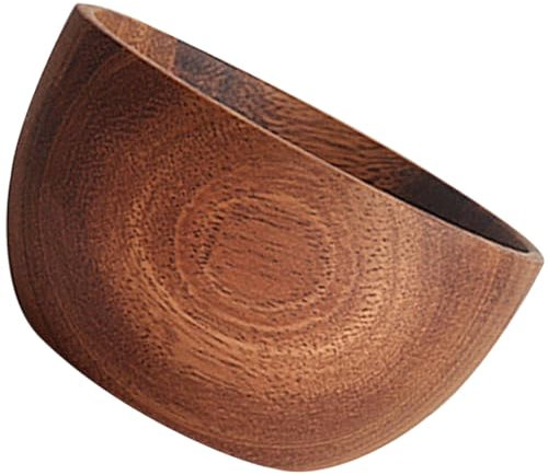 OFFSCH Bol en Bois pour Salade Pratique pour Le Riz Les Fruits Bol en Bois Robuste