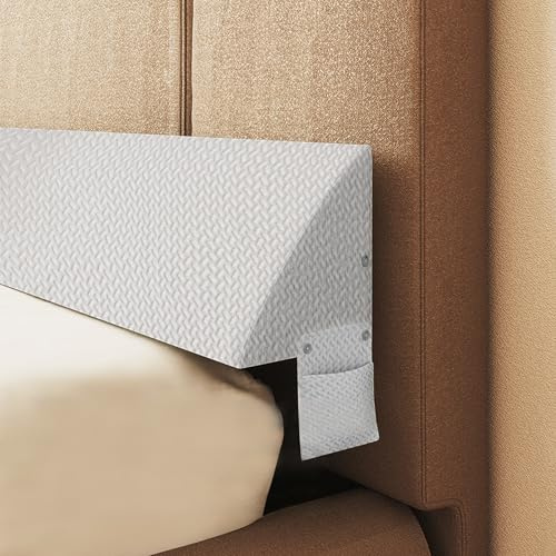 strusery Bettkeilkissen für Kopfteilspalte, hochdichtes Schaumstoff-Stützkissen, füllt 0–15 cm Platz zwischen Matratze und Kopfteil, ergonomisches Design für Komfort (Weiß, 100 x 25 x 15 cm)