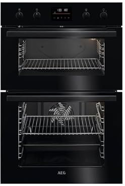 6000 SurroundCook Double Electric Built-in Oven, 61L, Black, Catalytic Cleaning - DCB535060B