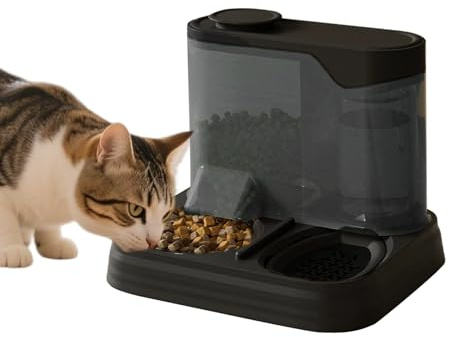 Automatisches Futter Und Wasserspender Für Hunde, Katzen, 2-in-1 Futterspender Und Wasserspender, Gravitation Katzenfutter Automat Katzenfutter, Wasserspender Für Kleine, Mittelgroße Haustiere