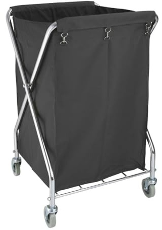 Jantex Replacement Bag for L616 Foldable Linen Trolley, 220Ltr, Black | Provides an immediate commercial backup or renewal liner to keep mobile laundry collection running smoothly.